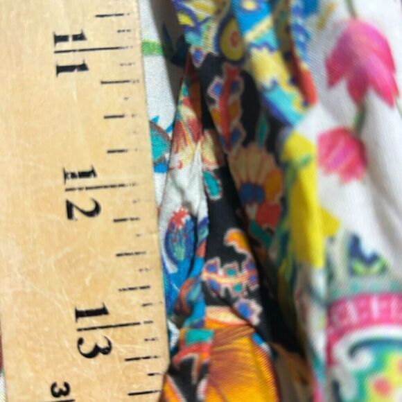 Tolani Collection Womens Pants Multicolor Medium Straight Leg Paisley Palazzo - Picture 14 of 16